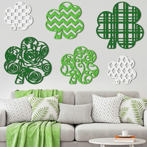 CroBlissful 6 Pcs Fall Wall Decor Autumn Wooden Wall Art,Shamrock,9.45 in - size: 9.45 in, style: Rustic