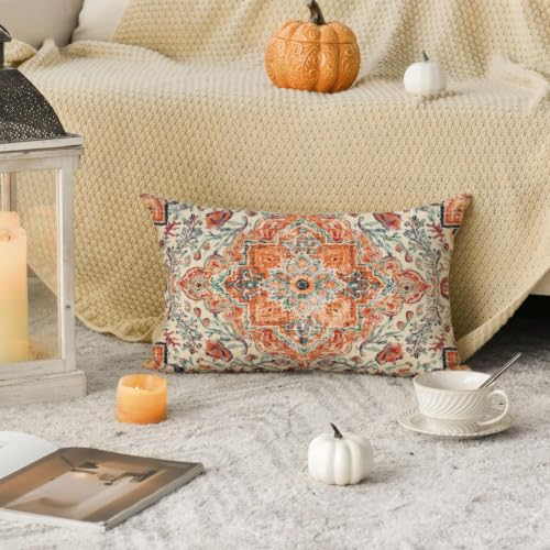 AVOIN colorlife Boho Throw Pillow Cover 12x20 Inch - size: 20" x 12" (Pack of 1)