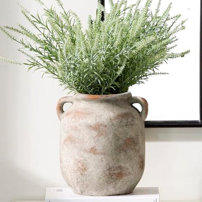 Vanselia Ceramic Flower Vase Home Table Decor Living Room Farmhouse 7.6 in - color: 7.6" Retro
