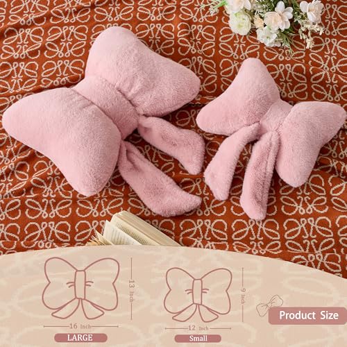 XIAIJIA Bow Pillow, Throw Pillows for Bed, Cute Black Bow Pillows 12×9 in - color: Black, size: 12"X 9"