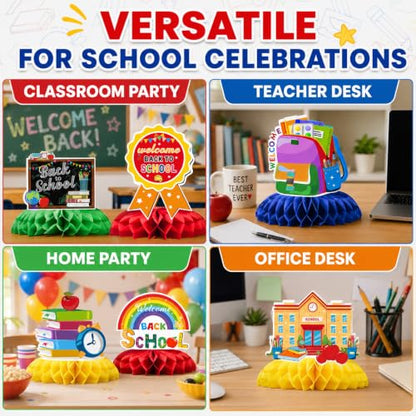 9PCS Back to School Table Centerpieces, First Day of School Table Decor - style: Back to School