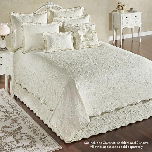 Touch of Class Vienna Light Cream Coverlet Set, King, 4 Pc Set