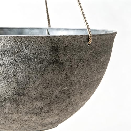 LA JOLIE MUSE Hanging Planter Baskets for Outdoor Plants, Set of 2, 13 Inch - color: Marble Pattern