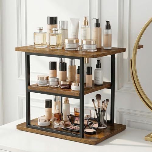 3 Tier Rustic Wood Cupcake Stand, Rectangular Dessert Table Display Tower - size: 3 Tier - Rectangle