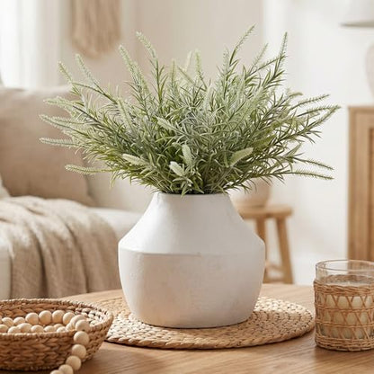 White Ceramic Flower Vase for Centerpieces, 5.2in Small Hydrangea Vase - color: 1-white/5.2“