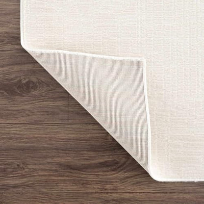 Hauteloom Pavilion Hallway, Kitchen Machine Washable Runner Rug - Neutral Abstract Solid - Cream, Off White, White - 2'7" x 7'3" - color: Cream, Off White / Leanna, size: 2'7" x 7'3" (Runner)