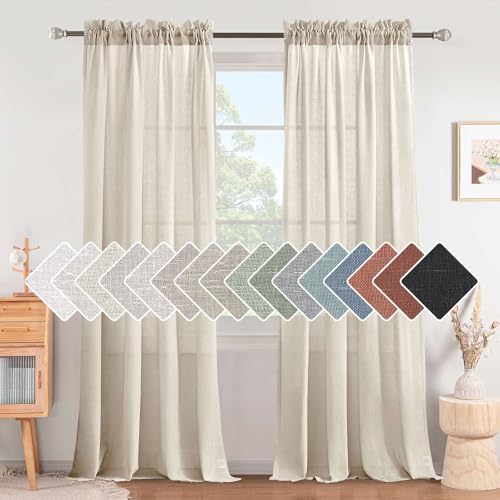 H.VERSAILTEX Heathered Natural - color: Heathered Natural, size: 52"W x 96"L (Pack of 2)