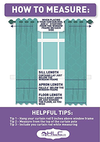 HLC.ME Semi Sheer Grommet Window Curtains, 2 Panels, 54x84 Inch, Black - color: Black, size: 54"W x 84"L (Pack of 2)