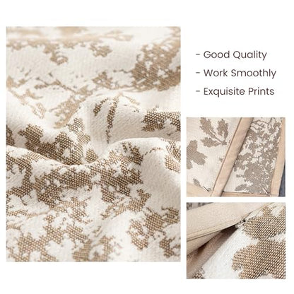Maple Leaf Plant Pillow Cover for Couch Modern Style Pillow Covers Snow Neil Courtyard Home Pillow Cover 2-Pack Set for Living Room Sofa Bed, Flower Plant Style (Light Brown, 18 * 18 inch) - color: Leaf + Brach Light Brown