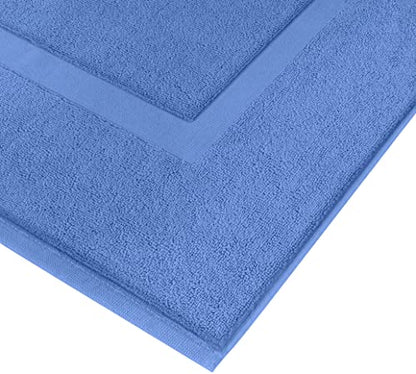 Utopia Towels Cotton Bath Mat, 21x34 in, 2 Pack, Electric Blue - color: Electric Blue, size: 2 Bath Mats