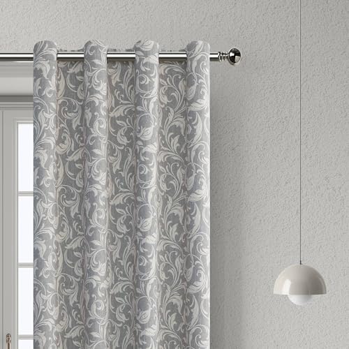 Blackout Curtains for Bedroom, Grey Window Drapes 54 Inch Length for Living Room, Thermal Insulated Grommet Curtains, 2 Panels - color: Grey, size: 52"W x 54"L (Pack of 2)