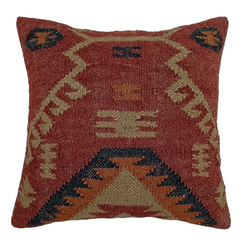 Trade Star 70% Jute 30% Wool Throw Pillow Cushion Cover 18x18 - color: Pattern 2