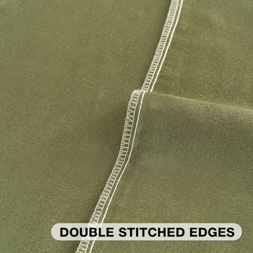 FUTEI Pack of 2 Chenille Striped Throw Pillow Covers 16x16 Inch,Sage Green - color: Sage Green, size: 16" x 16" (Pack of 2)