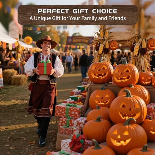 SUNFACE Fall Snow Globe with Gnome Sunflower, Lighted Autumn Decor - color: Goblin Sunflower 96