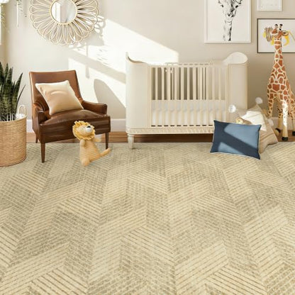 MXSANYOO Area Rugs 5x7 for Living Room, Washable Geometric Brown Carpet - color: Brown, size: 5' x 7' (Rectangular)
