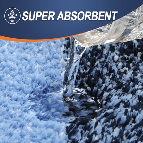 OLANLY Luxury Toilet Rugs U-Shaped 24x20, Soft Absorbent Microfiber Mat - color: Navy, size: 24" X 20" Contour Rug