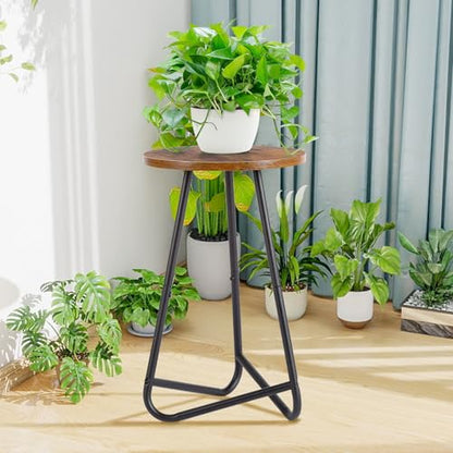 Plant Stand Indoor,Small Plant Table,Metal Display Rack,Brown,20 In - color: Brown, size: 20 In