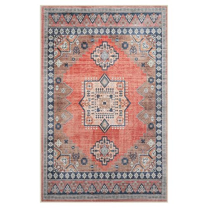 Boho Persian 5x7 Rust Area Rug for Living Room Dining Room Office Bedroom - color: Warm Rust, size: 5 x 7 feet