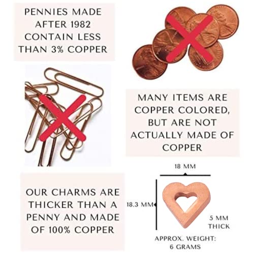 Flower Food Alternative for Fresh Cut Flowers. Copper Charm Keeps Flower Water Clean and Clear. Just Place it in the Vase, Reusable Heart 5 - color: Heart, size: Pack of 5