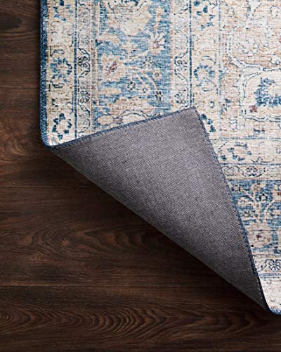Loloi Layla Blue/Tangerine 2'-6" x 7'-6" Runner Rug - color: Blue / Tangerine, size: 2'6" x 7'6" (Rectangular)