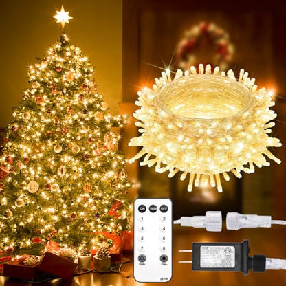 suddus Christmas String Lights 100 LED Connectable Fairy Lights Warm White - color: Warm White Linkable, size: 100LED