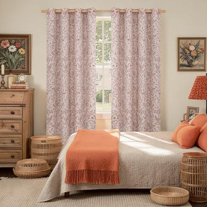 BGment Terracotta Linen Curtains for Living Room 72 Inches Long - color: Terracotta, size: 52"W x 72"L (Pack of 2)