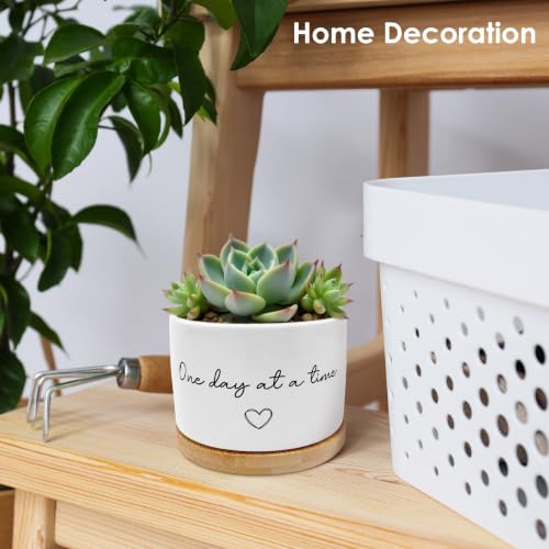 Inspirational Mental Health Gifts Plant Pots Planters - color: Style a -M