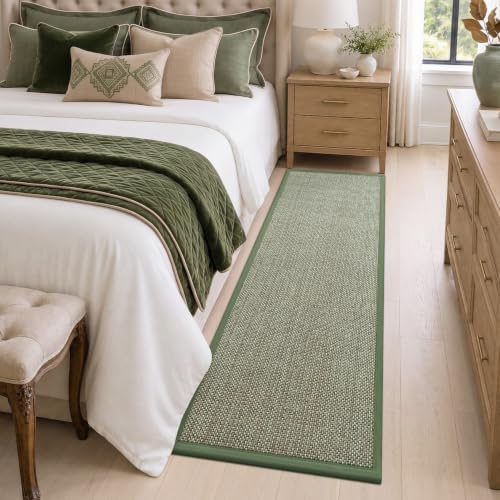 DEXI Ultra Thin Hallway Runner Rug 24x72, Non Slip Entryway Rugs,Green - color: Green, size: 24" X 72" (Runner)