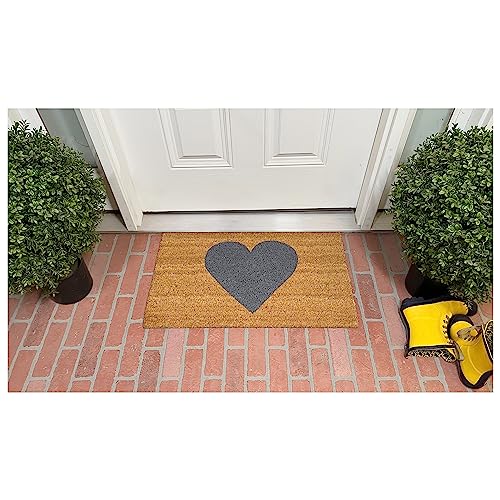Calloway Mills Madison Heart Doormat (Gray, 24" x 36") - color: Grey, size: 2' x 3' (Rectangular)