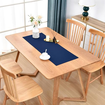 Farmhouse Navy Blue Table Runner Small Short Table Runners 36 Inches Coffee Table Runner for Dresser Living Room Bedroom Holiday Party Banquet 12X36 Inch - size: 12X36 Inch