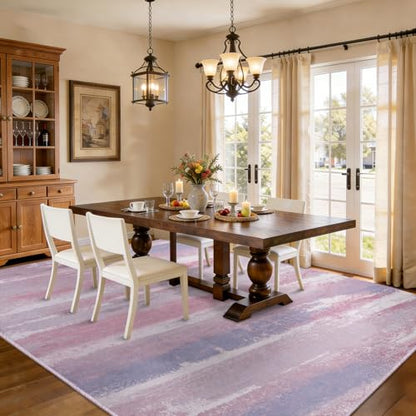 9x12 Area Rugs for Living Room, Pink Modern Abstract Rugs - color: Pink, size: 9' x 12' (Rectangular)