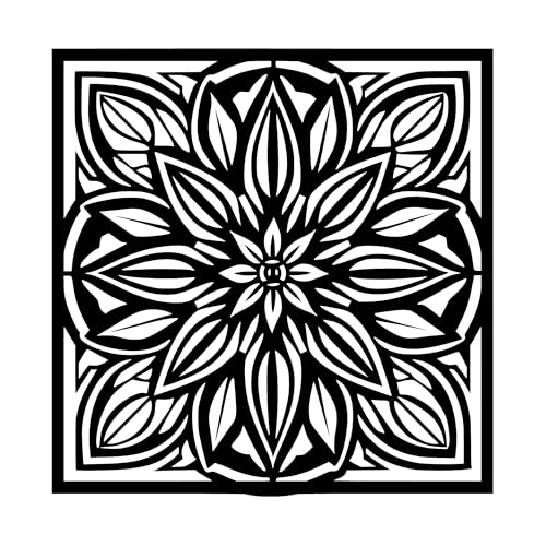 Metal Wall Decor | 17'' x 17'' x 0.05'' Mandala Art Themed Wall Decorations | Handmade Indoor and Outdoor Wall Art (17'' x 17'', Mandala, Black) - size: 17'' x 17'', style: Mandala