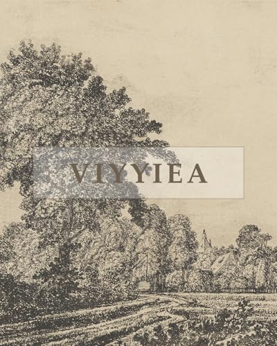 VIYYIEA Extra Large Canvas Wall Art - Country Landscape Sketch, 36x54 In - color: Old Grove