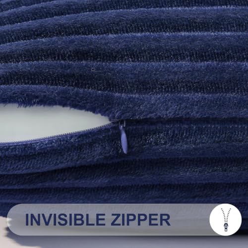 Simmore Fall Soft Blue Flannel Throw Pillow Covers 26X26 Set of 2 - color: Blue, size: 26" x 26" (Pack of 2)