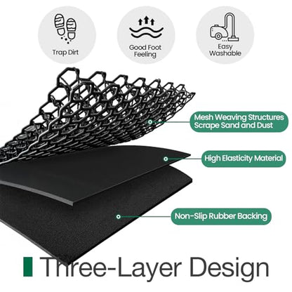 LUMI Outside Welcome Door Mat 17x30, Non-Slip Durable Rubber Easy Clean - color: Sweet Home, size: 17"x30"