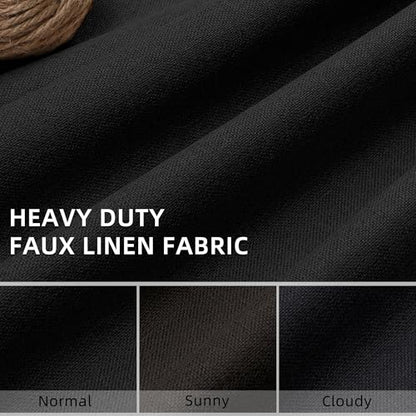 ChrisDowa Black Blackout Curtains 45 Inches Long 2 Panels for Bedroom - color: Black, size: 52"W x 45"L (Pack of 2)