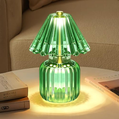 Small Battery Operated Lamp with Timer, Jelly Green - color: Jelly Green