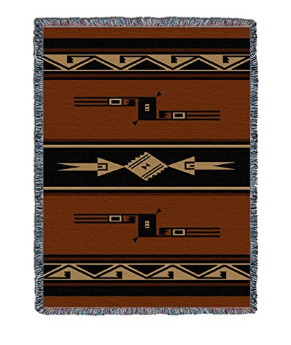 Pure Country Weavers Mesquite Earth Blanket XL - Southwest Native American Inspired - Gift Tapestry Throw Woven from Cotton - Made in the USA (82x62) - color: Mesquite Earth, size: X-Large