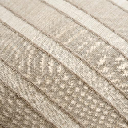 FIOUOVO Striped Linen Throw Pillow Covers 18x18 Set of 2, Natural Linen - color: Natural Linen, size: 18" x 18" (Pack of 2)