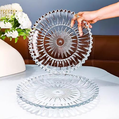 Glass Fruit Bowl or Decorative Bowl, used for Kitchen counter or living room center table decoration, Centerpiece Bowl,Glass tray (11.6)