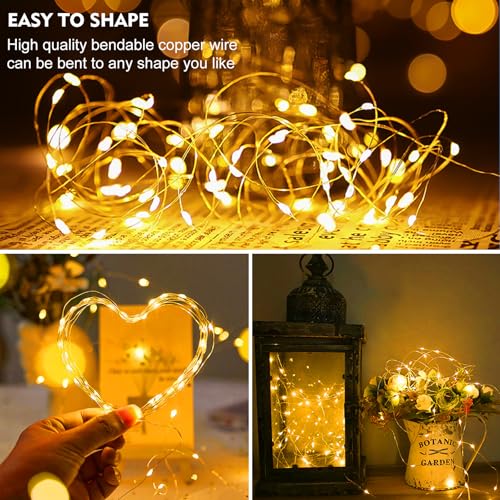 ZGWJ 8 Pack Warm White Fairy Lights, Mini String Lights - color: Warm White, size: 8P