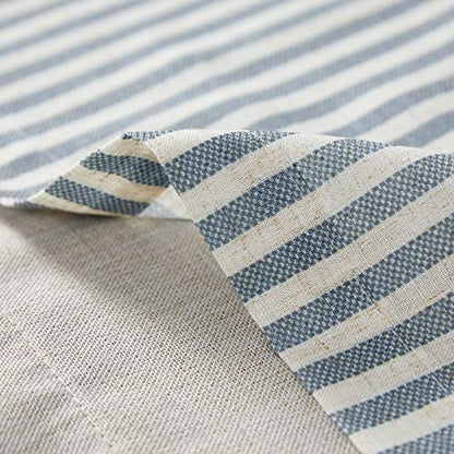 jinchan Stripe Linen Kitchen Valance Curtain, 50x18, 1 Panel, Blue - color: Boxter Striped | Blue on Linen, size: 50"W x 18"L (Pack of 1)