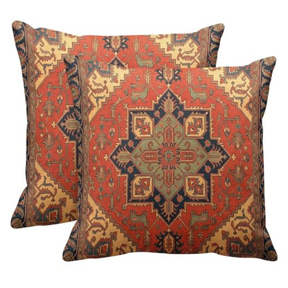 Britimes Throw Pillow Covers Set of 2, 18 x 18 Inch, Aztec Ethnic - color: Ethnic Tribal 25, size: 18" x 18" (Pack of 2)