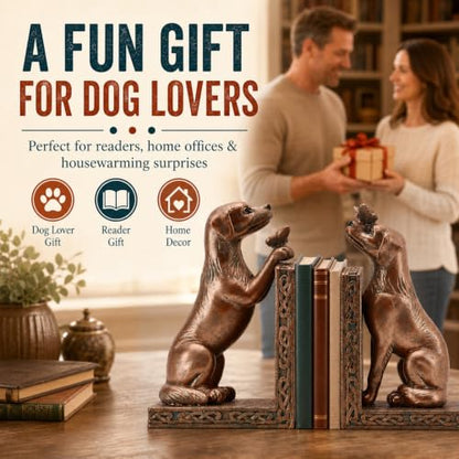 Dog Decorative Bookend for Shelves - Dog Book Ends