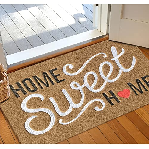AAZZKANG Brown Doormat Large 36"x24" Home Sweet Home Welcome Mat - color: Brown, size: 24" x 36" (Rectangular)