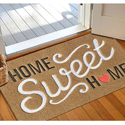 AAZZKANG Brown Doormat Large 36"x24" Home Sweet Home Welcome Mat - color: Brown, size: 24" x 36" (Rectangular)