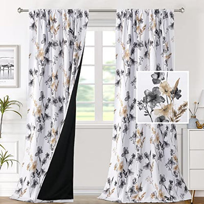 H.VERSAILTEX 100% Blackout Curtains 96 Inches for Living Room, Grey/Taupe - color: Grey/Taupe, size: 52"W x 96"L (Pack of 2)