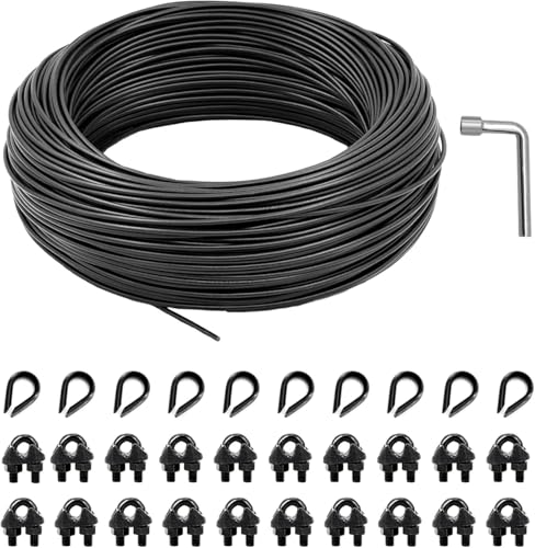 String Light Hanging Kit, All-Black Globe String Lights Suspension - size: 1/8 in. X 100 ft.