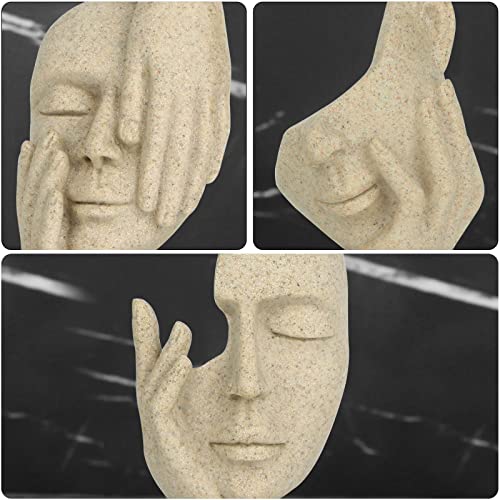 3 Pcs Thinker Statue,Modern Home Sculptures,Collectible Figurines - color: 3 Pcs Sandstone-2
