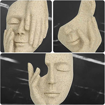 3 Pcs Thinker Statue,Modern Home Sculptures,Collectible Figurines - color: 3 Pcs Sandstone-2